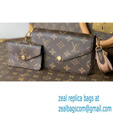 Louis Vuitton Monogram Canvas Felicie Strap & Go Bag M80091 Pink 2021 - Click Image to Close